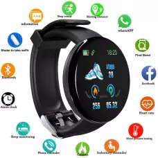 Смарт Часовник D18, Android, iOS/ Android, Bluetooth-Свързаност, Водоустойчив, Кръвно, Пулс Смарт Часовник D18, Android, iOS/ Android, Bluetooth-Свързаност, Водоустойчив, Кръвно, Пулс