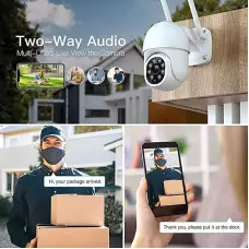 Панорамна 360° PTZ Куполна IP WiFi / Lan камера, 1080p, 2 mpx Панорамна 360° PTZ Куполна IP WiFi / Lan камера, 1080p, 2 mpx