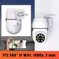 Безжична Панорамна 360° PTZ Куполна IP WiFi камера, включване директно в контакт 220V, 1080p, 2 mpx Безжична Панорамна 360° PTZ Куполна IP WiFi камера, включване директно в контакт 220V, 1080p, 2 mpx
