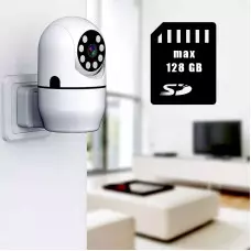 Безжична Панорамна 360° PTZ Куполна IP WiFi камера, включване директно в контакт 220V, 1080p, 2 mpx Безжична Панорамна 360° PTZ Куполна IP WiFi камера, включване директно в контакт 220V, 1080p, 2 mpx