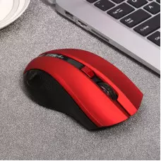 Геймърска Безжична USB оптична 6D мишка с до 2400 DPI, цвят - Червено/Черно Геймърска Безжична USB оптична 6D мишка с до 2400 DPI, цвят - Червено/Черно