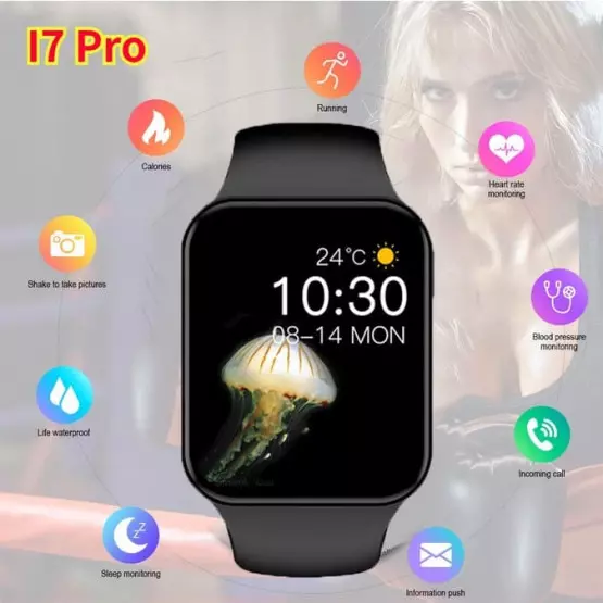 Интелигентен Смарт часовник i7 Pro+ с голям IPS 1,82" HD тъч скрийн дисплей с теми по Ваш избор