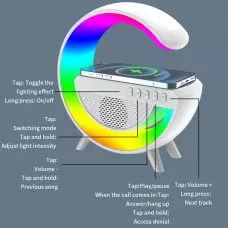 Смарт LED лампа-зарядно с високоговорител Смарт LED лампа-зарядно с високоговорител