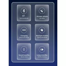 Смарт LED лампа-зарядно с високоговорител и часовник Смарт LED лампа-зарядно с високоговорител и часовник