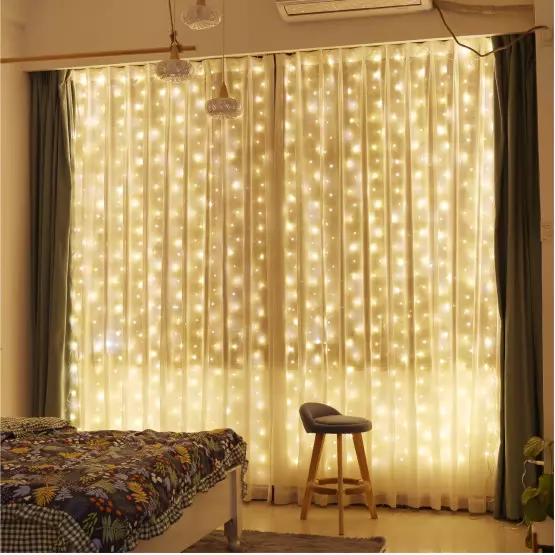 Коледни LED светлини тип завеса