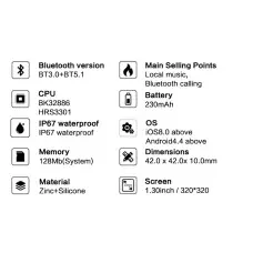 Стилен смарт часовник Z2Plus, 1.3-инча Стилен смарт часовник Z2Plus, 1.3-инча