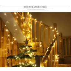 Коледни LED светлини - завеса Коледни LED светлини - завеса