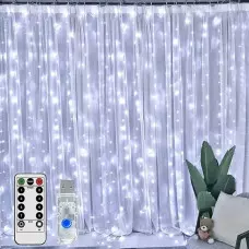 3X3 m. Коледна светлинна 300 LED завеса и дистанционно 3X3 m. Коледна светлинна 300 LED завеса и дистанционно