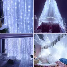 3X3 m. Коледна светлинна 300 LED завеса и дистанционно 3X3 m. Коледна светлинна 300 LED завеса и дистанционно