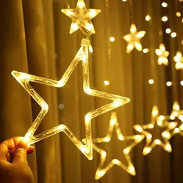 Коледни звезди с LED светлини