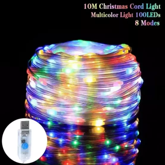 LED Коледна декорация, 10 метра