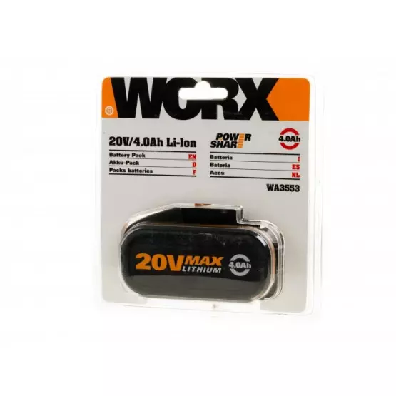 Акумулаторна батерия Worx WA3553 / 20V 4.0Ah