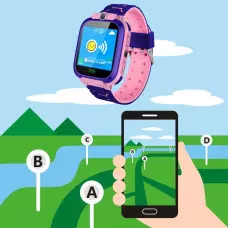 Детски смартчасовник с игри, камера, фенерче, GPS, SIM-карта Детски смартчасовник с игри, камера, фенерче, GPS, SIM-карта