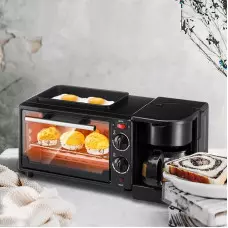 3 в 1 печка, тостер и кафемашина, плоча с незалепващо покритие 3 в 1 печка, тостер и кафемашина, плоча с незалепващо покритие