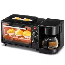 3 в 1 печка, тостер и кафемашина, плоча с незалепващо покритие 3 в 1 печка, тостер и кафемашина, плоча с незалепващо покритие