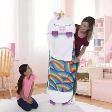 Детски спален чувал с възглавница – еднорог или акула Детски спален чувал с възглавница – еднорог или акула