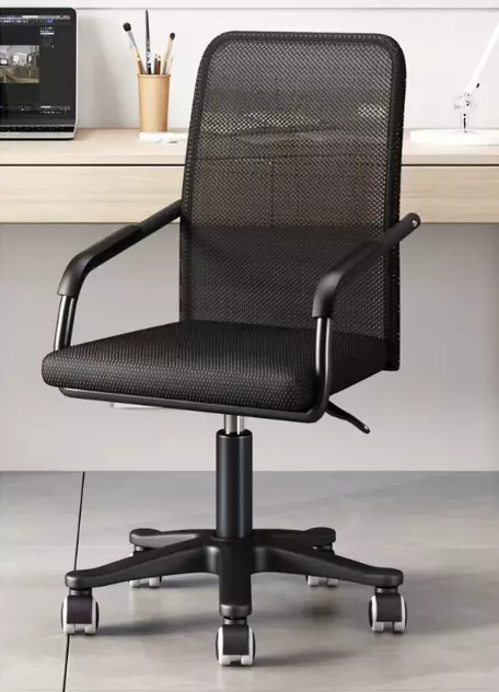 Въртящ се офис стол с дишащи облегалка и седалка