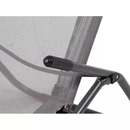 Сив сгъваем шезлонг - 178x60x92 см.