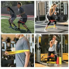 Ластици за тренировка/Resistance Belt 5 броя с различен опън Ластици за тренировка/Resistance Belt 5 броя с различен опън