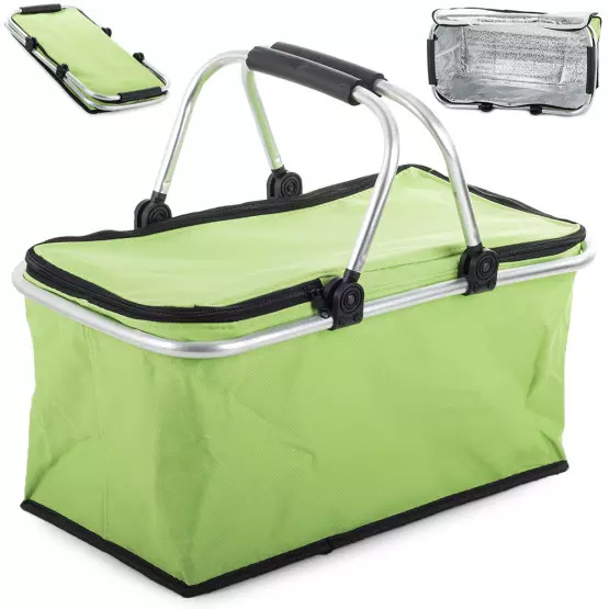 Сгъваема термо кошница за къмпинг - зелена