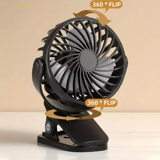 Мини безжичен USB вентилатор с щипка 360 ° въртене