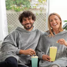 Пухкаво одеяло-суичър с ръкави, Huggle Hoodies Пухкаво одеяло-суичър с ръкави, Huggle Hoodies