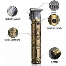 Машинка за бръснене и подстригване с метален корпус и винтидж дизайн Машинка за бръснене и подстригване с метален корпус и винтидж дизайн