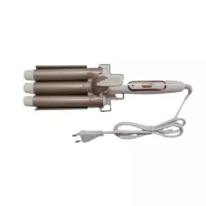 Тройна ретро преса за къдрене на косата в златист цвят Тройна ретро преса за къдрене на косата в златист цвят